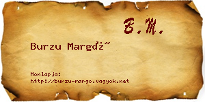 Burzu Margó névjegykártya